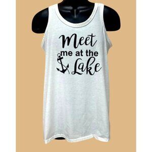 "Meet Me At The Lake" Womens Tank Top Medium